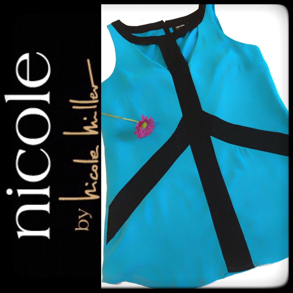 NICOLE MILLER CUT OUT TOP WITH PEACE SIGN DESIGN